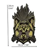 1 piece patches embroidered zakka tiger iron sew-on zakka appliques animal head accessories for sewing quilting diy beautiful297g