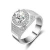 YHAMNI Fashion Yellow Gold/White Gold Color Ring Luxury Gold Filled 2 Carat SONA CZ Diamond Men Engagement Wedding Rings MJZ030