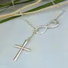 Chic Lady Women Fashion Jewellery Number 8 Cross Alloy Pendant Necklace Hot #R671