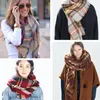 Zimowa szkocka krata Koc Szaliki Duży Rozmiar Nowy Projektant Unisex Akrylowe Podstawowe Szale damskie Tartan Scarf 2016 140 * 140 cm Oversized Pashmina Chic