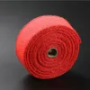 2 polegadas x 10 m Nova Cor Fibra De Vidro Escape Heat Wrap Roll Tape Com Gravata De Aço Inoxidável Kit