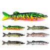 1 pcs Grande Taille 6 Couleur Date Multi Articulé Basse En Plastique Leurres De Pêche Swimbait Évier Crochets S'attaquer 20.7 cm 66g