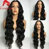 Nuevas pelucas onduladas llenas del cabello humano del cordón con el pelo del bebé Pelucas delanteras del cordón brasileñas de la Virgen 100% sin procesar Estilo largo ondulado para las mujeres negras