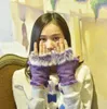 Fashion Women Girl Faux Rabbit Fur Hand Warmer Winter Fingerless Gloves Mittens 10pairs/Lot Free Shipping