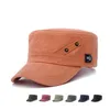 새로운 봄 여름 간단한 코 튼 남자 여성 플랫 모자 패션 야외 스포츠 육군 모자 Unisex 조정 가능한 야구 모자 태양 모자 GH-80