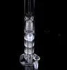 plate-forme pétrolière en verre pyrex épais tube droit bong tuyau d'eau en verre bongs brûleur à mazout avec bol joint de 18,8 mm