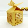 100st Laser Cut Heart Hollow Butterfly Flower Candy Box Chocolates Boxes For Wedding Party Baby Shower Favor Gift219C