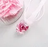 Kalp Içinde Çiçekler Ile Lampwork Murano İtalyan Venedik Cam Moda Kolye Kolye El Yapımı Takı Ücretsiz Kargo