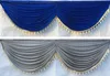 DHL Ship Ice Silk 20ft Wedding Backdrop Curtain Swag Wedding Drape with Tassel Party Backdrop Decoration 6 Meter Long4401255