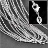 Atacado 100 pcs Water Ondas Chains 1.2mm 925 Sterling Silver Colar Chains 16 "-30" Sh5