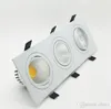 Утопленный светодиодный прожектор 3 головные квадратные светодиодные потолочные лампы початка 15 Вт/21 Вт/30 Вт/36 Вт регулируемый угол на угле точечной потолочной лампы AC85-265V