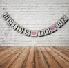 Bridal Shower Bunting Banner Hen Night BRIDE TO BE Banners Burlap Rustic Vintage Party Hanging Decoration flags festive supplies hot gift