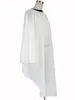 1 Pcs 100% Poliéster Pano Branco Cor Salão de Beleza Cape Hairdressing Corte De Cabelo Vestido de Barbeiro Anti-estática Cortando Capa