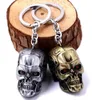 Cool 3D Skull Shape Metal Sleutelhanger Sleutelhanger Legering Sleutelhouder Ringen