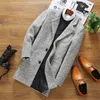 Wholesale- Man Fur Coat Fleece Button Jacket Men Windbreaker Long For Boy Cardigan Sleeve Black Trench Mens Leather British f17
