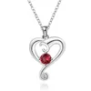 Цифровая форма сердца 925 серебряное ожерелье (с цепью) 10 штук много смешанных стилей, дешевых женщин драгоценных камней стерлингового серебра ожерелье EMP7