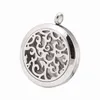 Arom Smycken 30mm Parfym Locket 316L Rostfritt stål Essential Olja Aromaterapi Diffuser Locket Hängsmycke (Skicka kedjan filt) WS-1