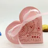 100 scatole di cioccolatini con scatola di caramelle a forma di fiore a forma di cuore vuoto con taglio laser con nastro per regalo di favore per baby shower