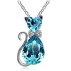 13 color girl jewelry birthday gift cute bow cat kit necklace short paragraph crystal accessories YP072 Arts and Crafts pendant wi4432212