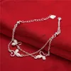 Vendita calda regalo di Natale Bracciale in argento 925 con farfalla DFMCH409, Braccialetti con maglie a catena placcati in argento sterling nuovissimo di alta qualità