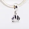 925 Sterling Silber Zauberer Dangle Charm lose Perle Ariel in einer Muschel passend für europäischen Pandora-Schmuck Schlangenkettenarmbänder Halsketten