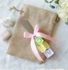 Lin Linen Jewelry Gift Pouch 8x10cm 9x12cm 10x15cm 13x18cm Pack med 50 Makeup Jute Gift Packaging Bags213H