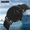 Skmei New Top Luxury Watch Men Brand Men's Watches超薄いステンレス鋼メッシュバンドクォーツ腕時計ファッション男性の時計