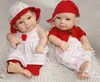 10 Inch Handmade Full Body Silicone Vinyl Doll Reborn Twins Princess Girl And Boy Babies With Painted Hair Kids Christmas Birthday Gift