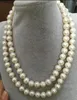 Double Strands 12-13mm South Sea Baroque White Pearl Necklace 38 Inch 14k Gold Clasp