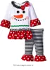2016 baby Christmas outfit ragazze cervo albero di natale t-shirt + pantaloni volant 2 pezzi imposta bambini polka dot top bambini primavera autunno indossare vestito