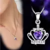 Austrian Crystal Crown Wedding Pendant Jewelry Beauty Crown Pendant Necklace 925 Sterling Silver Jewelry NO CHAIN DHL