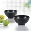 Melamine Binker Black Frost Whorl Bowl Restaurante especializado A5 Melamine Bowls Melamine Tableware Rice Bowl Whole289o