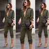 All'ingrosso-Moda Donna Estate Clubwear Verde militare Tuta Playsuit Bodycon Party TutaPagliaccetto Pantaloni Pantaloni1