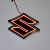 Auto Styling 8,05 cm * 8 cm weiß/Blau/Rot 5D Hinten Abzeichen Glühbirne Emblem Logo led Licht Aufkleber Lampe Für Suzuki Zuki/Alto/Jimny/Swift