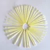 50PCS Transparent/Natural Fan Board Display Nail Art Tips False Round Hoop Stick Practice for Polish Gel Showing Tools