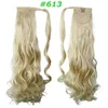 Clip PoneyTail Extensions de cheveux Synthétiques Morceaux de cheveux ondulés bouclés 24Inch 120g Dessin Pony Tails Femmes Mode