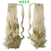 Clip coda di cavallo per capelli sintetici su estensioni di capelli pezzi di capelli ricci 24 pollici 120 g disegni code di cavallo più colori8978575