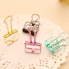 50 stks nieuwigheid Solid Color Hollow Out Metal Binder Clips Notes Letter Paper Clip in Groot Maat 95 * 50mm