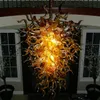 Luxe Fleur Lustre Éclairage Lampes Villa Salon Lustres Lampe Soufflé À La Main En Verre De Murano LED Pendentif Lumière