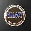 10 pezzi Hillary Clinton The 2016 United States Candidate argento e set di monete in metallo placcato oro reale 24K