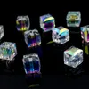 300 stücke AB Farbe Kristall Quadrat Perlen Für Schmuck Machen Dekorative Glas DIY Perlen Material Kristallwürfel Perlen 4 6 8mm