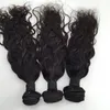 Brasilianisches Menschenhaar, wasserlockiges Spitze-Frontal mit Haarbündeln, 4 Teile/los, 13 x 6 Ohr-zu-Ohr-Vollspitze-Fronten mit Haarweben