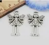 Free Ship 100Pcs Antique Silver fairy angel Charms Pendant For Jewelry Making 25x14mm