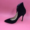 Scarpe eleganti nere Tacchi alti Décolleté sexy con punta a punta Décolleté sexy Tacchi a spillo da donna Taglia 12 Taglie e colori personalizzati Scarpe con tacco da donna