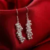 Estilo misto 925 sterling silver drop earrings moda jóias para as mulheres frete grátis belo presente de casamento