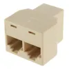 8P8C RJ45 voor CAT5 Ethernet Kabel LAN Poort 1 tot 2 Socket Splitter 1x2 Connector Adapter Koppeling Tee joint