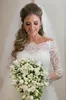 Designer Vintage Lace Wedding Dresses Off Shoulder Long Sleeves Cheap Sequins Beaded Beach Backless Bridal Gowns 2016 new HT1117193047