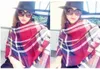 30個の冬の女性ウールの回転スカーフレディースダブルフェイス色の色とりどりのギンガムチェックKerchief Man Scarf 140 * 140cm 16彩船