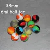 20 pz 38mm Sfera Contenitore In Silicone Barattoli Dab Box Riutilizzabile per Cera Concentrata EGo Sigaretta Elettronica Colorata