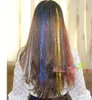 Fashion Colorful Metallic Glitter Tinsel Laser Fibre hair Wig Hair Extension Accessories Hairpiece Clip COS Wig party event Festive Supplies